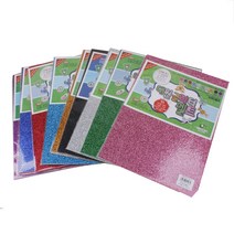 아이엠 글리터펠트지 1mm 반짝이 23X31cm 무독성 비접착 크리스마스글자 가면 꾸미기, 레드