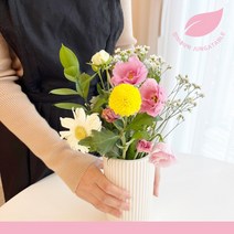 정아네식탁 꽃정기구독 생화배송 중형 심플포장, 단품