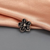 블라우스 셔츠 오픈방지 자석 옷핀 매너 브로치 뱃지 브로찌 배찌 M.5잎블랙