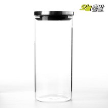 푸쉬락 글라스 밀폐용기 3SIZE 홀빈 원두 커피보관 유리 용기 카페 파우더 양념 통, 커빙 글라스밀폐용기_대