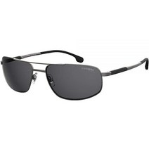Carrera 남성용 8036 S 직사각형 선글라스 실버 편광 그레이