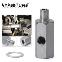 Hypertune-스테인레스 스틸 1/8 "BSPT 오일 압력 센서 Tee to NPT 어댑터 터보 피드 라인 게이지 T-피스 HT-OGA02, 단일옵션