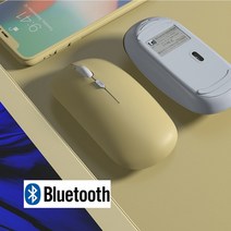매직마우스 블루투스 무선 무소음 블루투스 마우스 iPad 삼성 호환 안드로이드 윈도우 태블릿 배터리 무선, 07 Yellow, 한개옵션1
