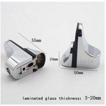 유리난간대 유리난간대 부속유리/목재 선반 안경 클램프 조정 가능한 금속 홀더 브래킷 지지대, 한개옵션0