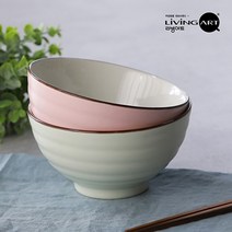리빙아트 도자기 식기 퍼스탤가든 면기 우동기 2P, 리빙아트 파스텔가든 우동기 2P