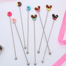 머들러 칵테일 하이볼 머들러 스틱 롱 스푼 스테인리스, 땡땡블루, 1개