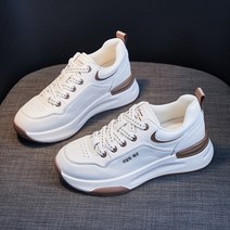 여성 운동화 키높이 스니커즈 여자운동화 통굽 인박카001 아빠 신발 여성 2023 봄 새 가죽 작은 흰색 신발 증가 여자 신발 여성 캐주얼 스포츠 신발 여자 신발
