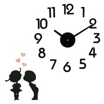 브론즈하우스 DIY 못없는 벽시계 무소음, IAC-016