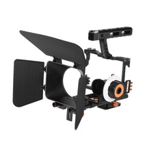 촬영 미니 스튜디오 비츠 Andoer C500 카메라 캠코더 비디오 케이지 리그 키트 매트 박스 소니 A7SA7A7R ILDC 카메라용 포커스 핸들 그립 팔로우, 협동사, 주황색