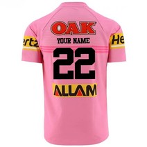 풋볼 럭비공 헤드커버 미식축구공 킥런볼 럭비보호대 2022 펜리스 팬더스 홈/어웨이/안작/원주민/대체 남성 럭비 저지 크기 S-5XL 사용자 정의 이름 번호 인쇄, [07] 4XL, [06] Print name number