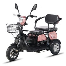 삼발통 세발 스쿠터 효도선물 노인 전기 자전거, 상세이페이지 참고, 로즈골드하이핏베어카(배터리미포함) 48V
