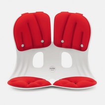 [공식몰 정품] 에이블루 커블체어 그랜드 자세교정 허리 등받이 앉은뱅이 좌식 의자, 레드+레드