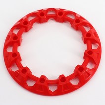 6 인치 7 휠 허브 장식휠 림 장식 링 보호 커버 카트 AT 이동 오토바이 호환 부품, 16 7inch red