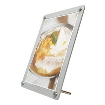 A4/A3 아크릴 자석 다보게시판 볼트형 부착형 스탠드형, SMA004-W 다보A4 스탠드 흰색