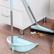 심플 스텐드형 빗자루 쓰레받기 세트 사무실 pc방 가정용, 빗자루세트민트