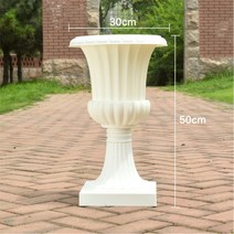 유럽풍 디자인 화분 고대 그리스 로마 엔틱 스타일 웨딩 플라워 화분 기둥 화이트 컬러, B