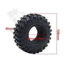 1.9/2.2 인치 고무 타이어 1.9 휠 1/10 RC 크롤러 TRX4 TRX6 축 SCX10 II III 글래디에이터 90046 RBX10 레이스, [01] A 1PCS, 01 A 1PCS