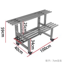 WARM스테인레스 화분 2단 3단 4단 진열대 철제 선반 식물 화분 화원 거치대, 3단 가로100cm+고정가능휠 4개