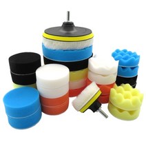 휠복원 23 567inch 자동차 연마 패드 키트 깨끗한 스폰지 왁싱 울 드릴 도색용품, 3인치 6인치 29개