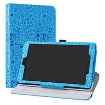 Alcatel 3T 8 Rotating Case LiuShan 360 Degree Rotation Stand PU Leather with Cute Pattern Cover for, 1, Rose Red