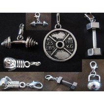 빈티지 Steampunk 권투 장갑 무게 플레이트 덤벨 바벨 kettlebell 걸쇠 클립 매력 펜던트 보석 만들기 팔찌, Mixed style