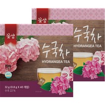 꽃샘 수국차 40T, 0.8g, 80개, 80개