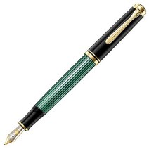 펠리칸 프리미엄 M400 분수 펜 EF-Black/녹색, 검정/녹색