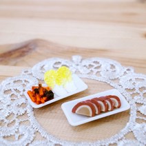 미니미소 족발세트(고기 김치) 미니어처 음식 모형 소품