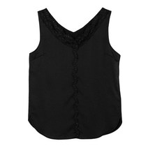 베스띠벨리 베스띠벨리 22S/S 브이넥 레이스 슬리브리스 탑 BEB2449BK