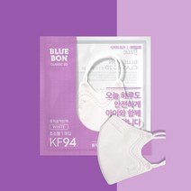 KF94 블루본 클래식 새부리형 초소형 마스크 90매, 화이트