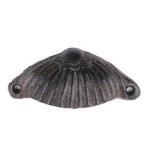 wl3475 철주물 조개모양 x2개 세트 주물 인테리어 손잡이 침대철물/침대보강철물/인테리어DIY/침대마구리/벌어짐방지보강용/인터넷철물점/온라인철물점/철물점/DIY