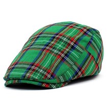 어르신 할아버지 모자 70대 남자 선물 남자 조정 가능한 괜 찮 아 요 스트라이프 격자 Berets 모자 봄 여름