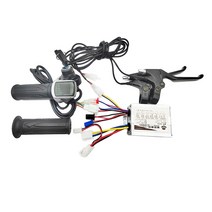 전기 자전거 부품 24v 36v 48v 250w 350w 500w 브러시 컨트롤러 스로틀 lcd 디스플레이 스쿠터 dc 모터용 브레이크 키트, 36v 350w 키트