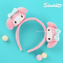 산리오 캐릭터즈 깜찍한 인형 머리띠 놀이동산 파티 봉제인형 시나모롤 쿠로미 마이멜로디 폼폼푸린