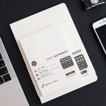 필사 노트 만년필 캘리그라피 연습지 180도 펴지는 공책, A6모눈