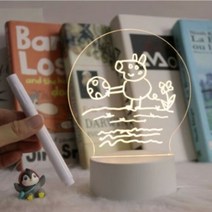 오너클랜 아크릴 LED 메시지 보드 무드등, 단품