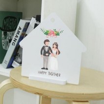 데코밍샵사인알림판_단면_결혼일러스트_문구_pb967