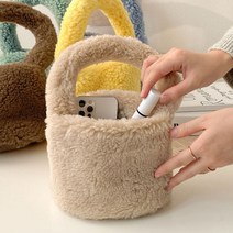 키메라제이 몽글링 양털 뽀글이 에코 페이크퍼 미니 토트백 5color