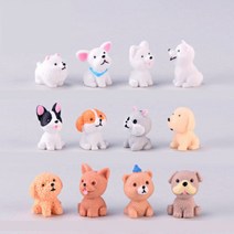 강아지 12종 애완견 동물 피규어 테라리움 화분 인테리어 만들기 재료 소품 미니어처, 10번 강아지