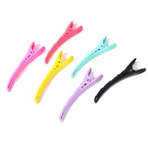 Badaga 퍼펙트 헤어클립+구르프 증정 달아핀셋 바다가 악어핀셋 미용실핀 집게핀 특허받은핀셋, 1세트, 핑크(Pink)