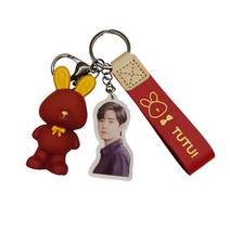 샤오잔 굿즈 양면 아크릴 스타 주변 사진 토끼 키링 23종, 16