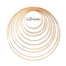 강철 골드링(10cm~30cm) 드림캐쳐링 마크라메 재료, 굵기3mm_15cm_단품(1개)