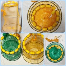 바다낚시 3단망 지름 45cm(대) 어망 부력망 살림망 고급형, 옐로우(NEW)
