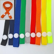 센시엠 분실방지 똑딱이 면 목걸이 마스크 스트랩 줄 끈 걸이 고리 단체 납품 도매 개별포장, 9.형광색