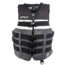 Jet Pilot S1 Nylon CGA Vest- L/XL-Black Adult Water Life Jacket Vest for Extreme Sports Boat Kayak P, 1, 블랙