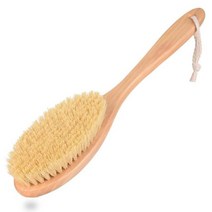 자연 사이잘 각질 제거 드라이 브러시 나무 마사지 마사지 브러시 섬유 선인장 브러시 바디 식물 도구 O3N6, 검정색