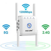 5ghz 리피터 와이파이 5G 1200Mbps 라우터 신호 증폭기 300Mbps 익스텐더 2.4G 부스터 액세스 포인트, US Plug_5G White