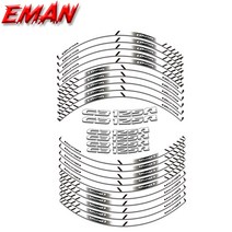 혼다 CB125R 용 오토바이 휠 허브의 바깥 쪽 림을위한 반사 방수 스티커, 03 white