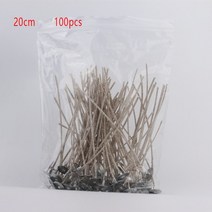 양초 캔들 심지100 개/가방 화이트 브라운 순수 코튼 콩 코어 양초 무연 심지 2mm 15/20cm 만들기 용품, 04 Brown 20cm