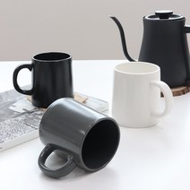 코지테이블 위즈라인 무광 스타 머그 1호 370ml, 블랙